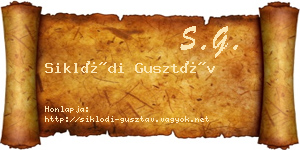 Siklódi Gusztáv névjegykártya