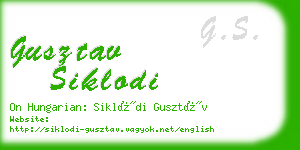 gusztav siklodi business card